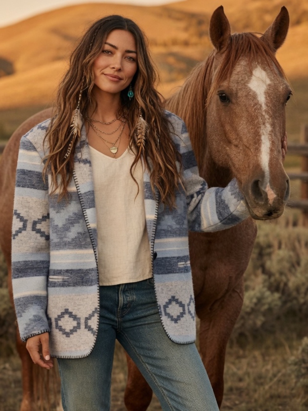 We the Free  people Yellowstone Tribal jacket coat western sweater southwest